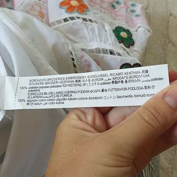 Zara NWOT Embroidered Light Cotton Skort - Picture 10 of 12